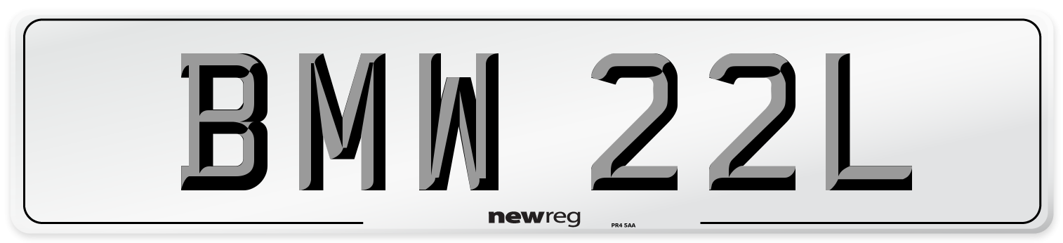 BMW 22L Number Plate from New Reg